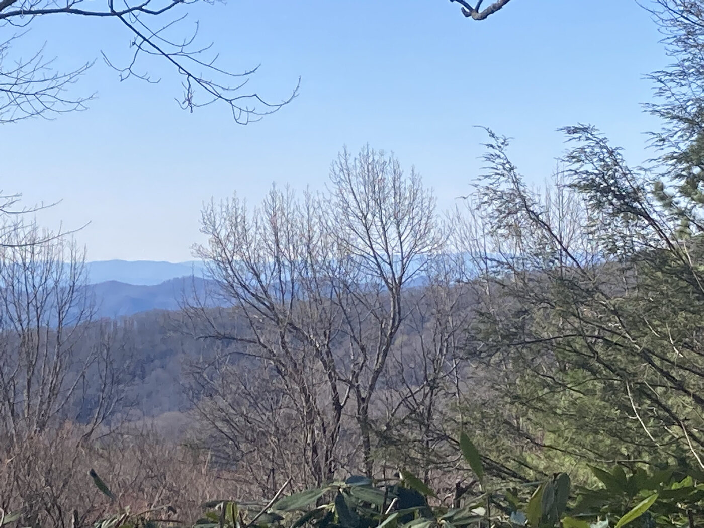 Long-range mountain views from the deck at 201 Jans Mountain Road